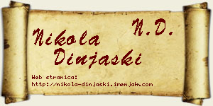 Nikola Dinjaški vizit kartica